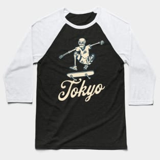 Tokyo, Japan Bony Skaters Skateboarding Vacationing Baseball T-Shirt